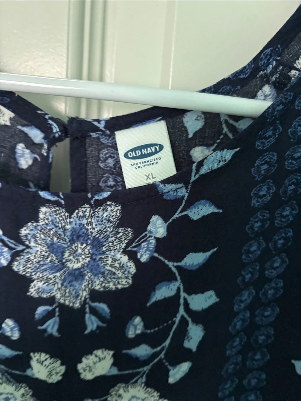Sonoma Navy, White and Pink Tie-Dye Sleeveless Tank Plus Flowered blue tank top